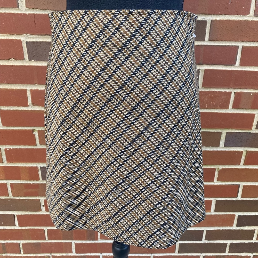 Free People Mini Skirt Size Medium Cross Hatch Pattern